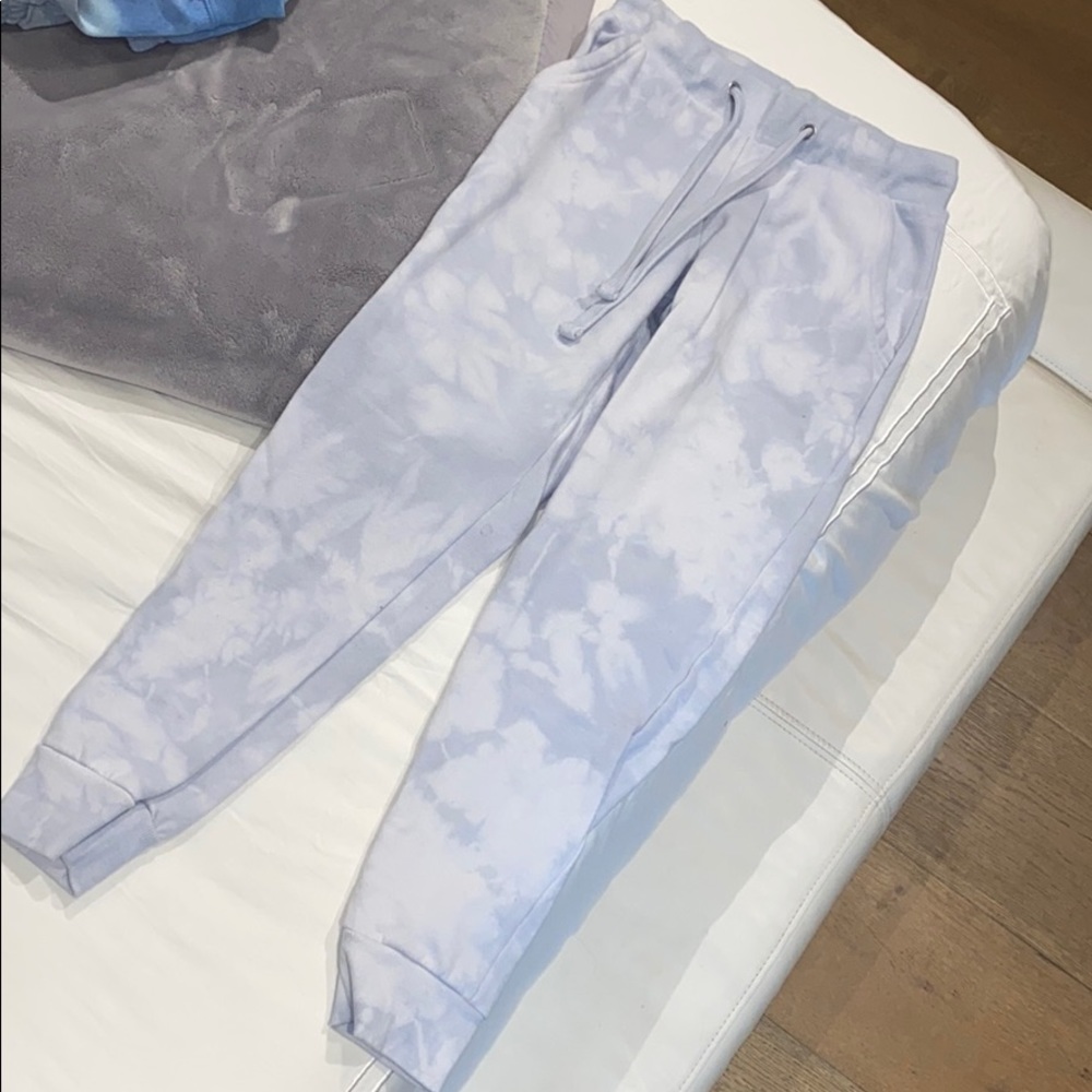 Light blue tie dye sweatpants